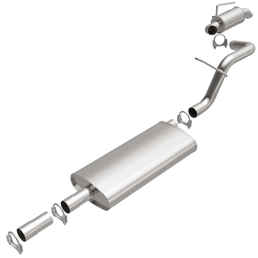 106-0047 – BRE EXHAUST Exhaust System Kit, Aluminized Steel With Mufflers 2-1/2 Inch Pipe Diameter Single Exhaust Wit...
